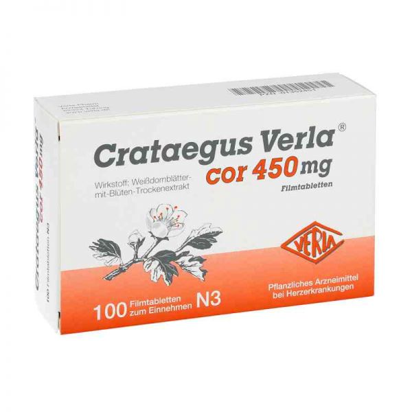 Crataegus Verla cor 450mg (100 stk)