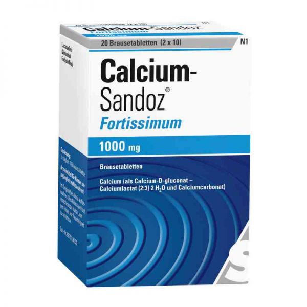 Calcium-Sandoz fortissimum 1000mg (20 stk)