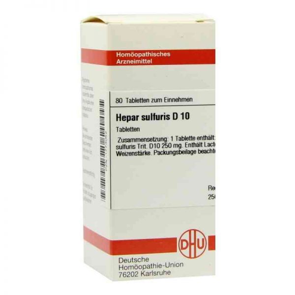 Hepar Sulfuris D 10 Tabletten (80 stk)