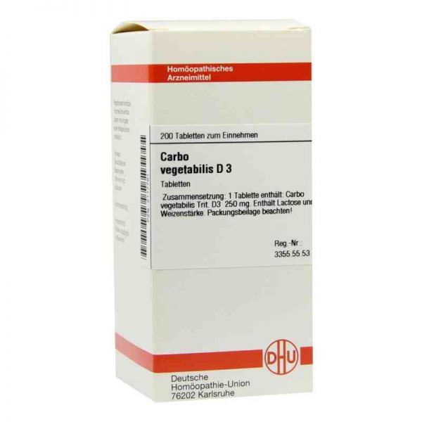 Carbo Vegetabilis D 3 Tabletten (200 stk)