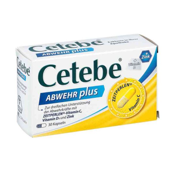 Cetebe Abwehr plus Vitamin C+vitamin D3+zink Kapsel (n) (30 stk)