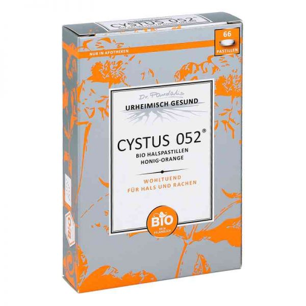 Cystus 052 Bio Halspastillen Honig Orange (66 stk)