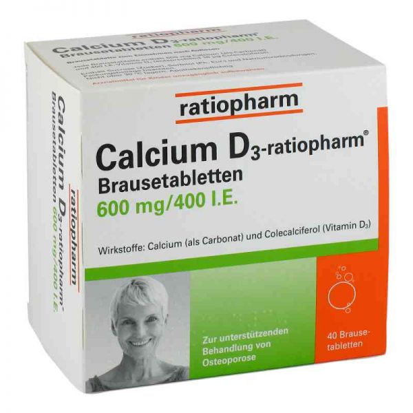 Calcium D3-ratiopharm 600mg/400 I.E. (40 stk)