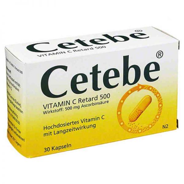 Cetebe Vitamin C Retardkapseln 500 mg (30 stk)