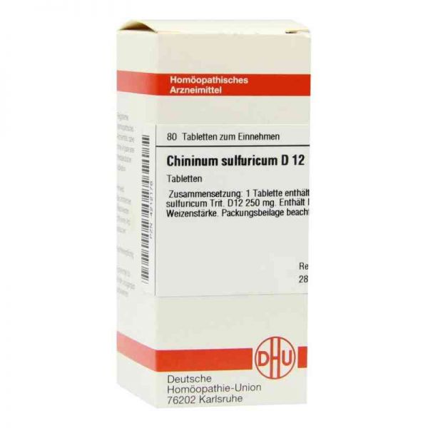 Chininum Sulfuricum D 12 Tabletten (80 stk)