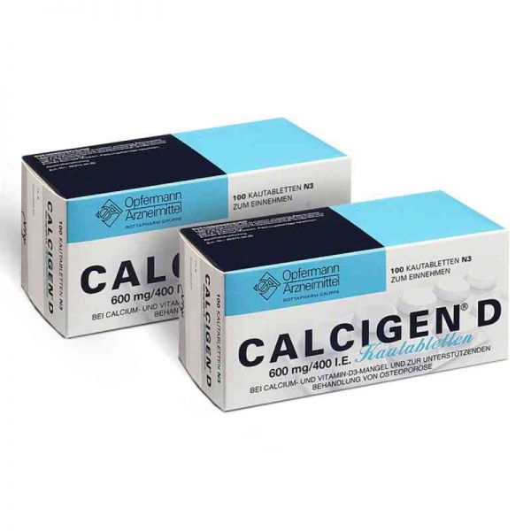 Calcigen D 600 mg/400 I.e. Kautabletten (200 stk)