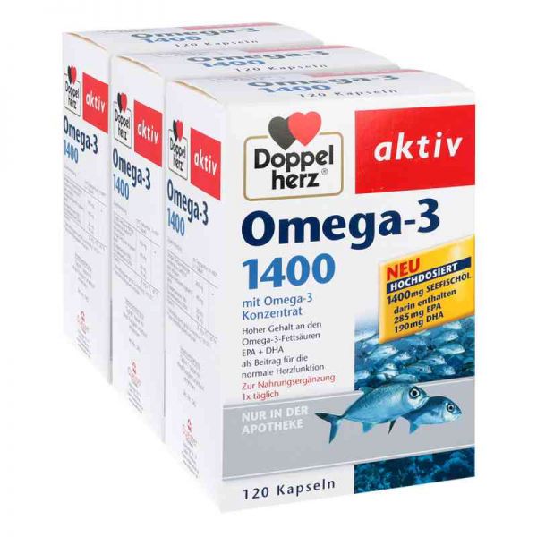 Doppelherz Omega-3 1.400 Kapseln (3x120 stk)