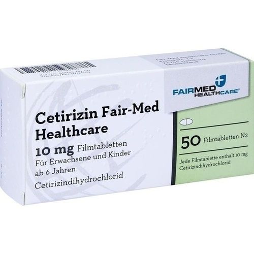 Cetirizin Fair-Med Healthcare 10mg Filmtabletten, 50 ST