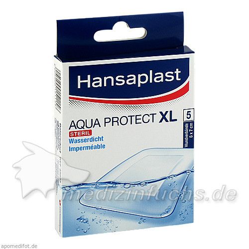 Hansaplast XL Aqua Protect 6x7cm, 5 ST