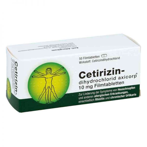 Cetirizindihydrochlorid axicorp 10mg (50 stk)