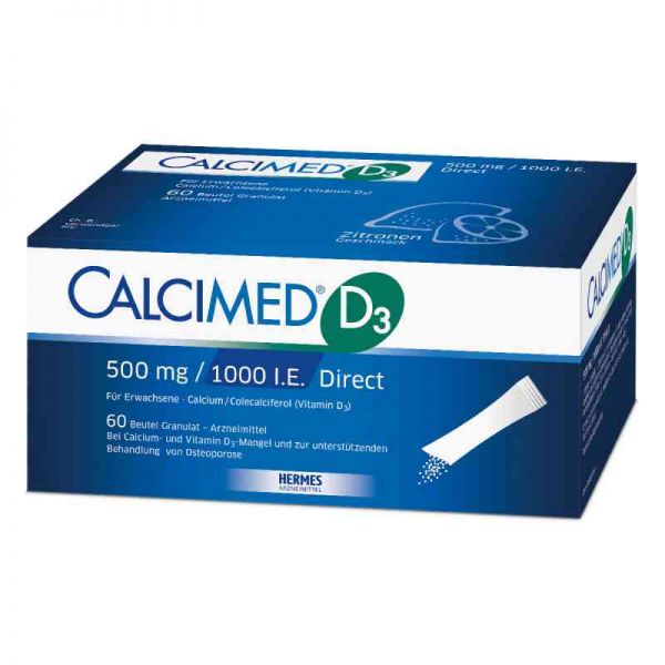 Calcimed D3 500mg/1000 I.E. Direct (60 stk)