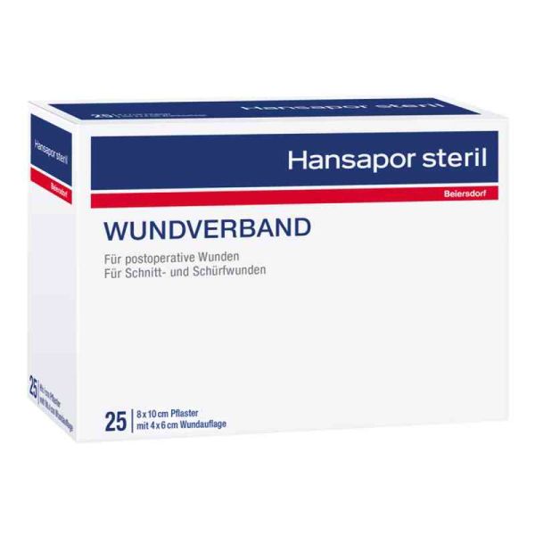 Hansapor steril Wundverband 8x10 cm (25 stk)