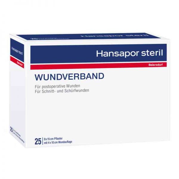 Hansapor steril Wundverband 9x15 cm (25 stk)