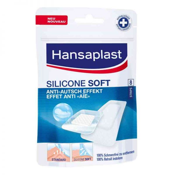 Hansaplast Silicone Soft Strips 2 Grössen (8 stk)