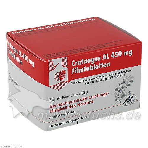 Crataegus AL 450mg Filmtabletten, 100 ST