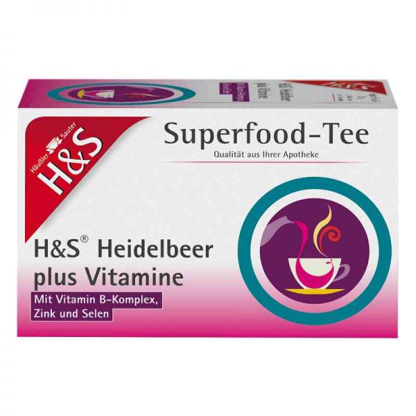 H&s Heidelbeer plus Vitamine Filterbeutel (20 stk)