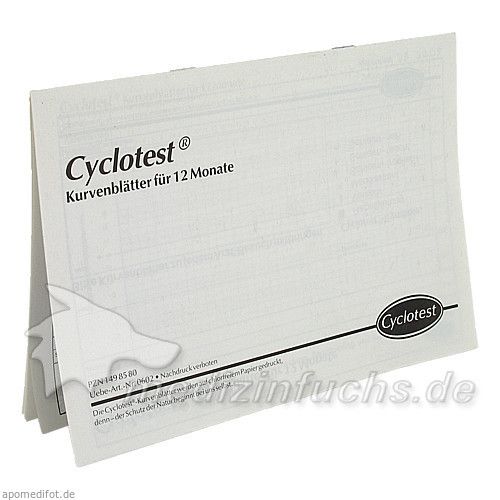 cyclotest Kurvenblätter für Fruchtbarkeitsprofil, 1 P