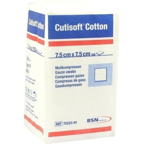 Cutisoft Cotton Kompressen 7.5x7.5cm unsteril, 100 ST