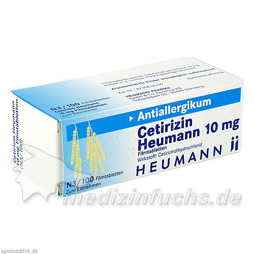 Cetirizin Heumann 10mg Filmtabletten, 100 ST