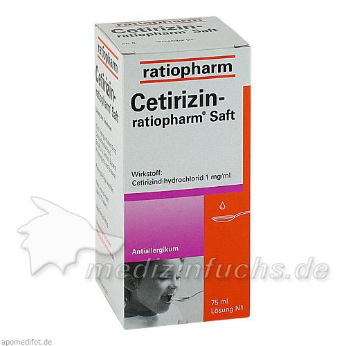 Cetirizin-ratiopharm Saft, 75 ML