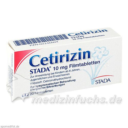 Cetirizin STADA 10mg Filmtabletten, 20 ST