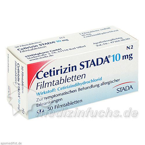 Cetirizin STADA 10mg Filmtabletten, 50 ST