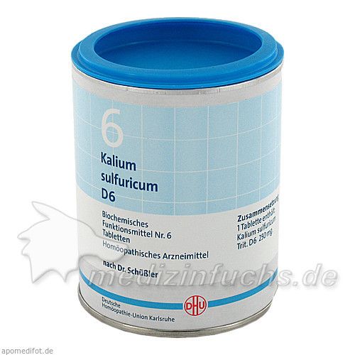 BIOCHEMIE DHU 6 KALIUM SULFURICUM D 6, 1000 ST