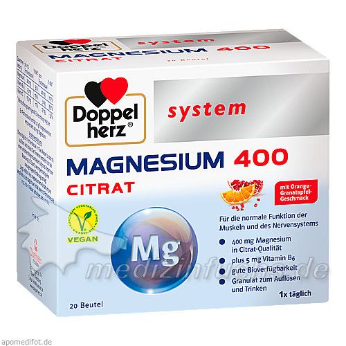 Doppelherz Magnesium 400 Citrat system, 20 ST