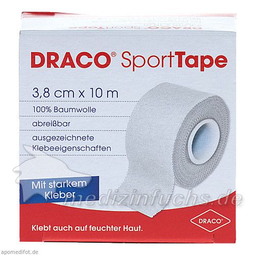 Dracotapeverband extra stark 10mx3.8cm weiß, 1 ST