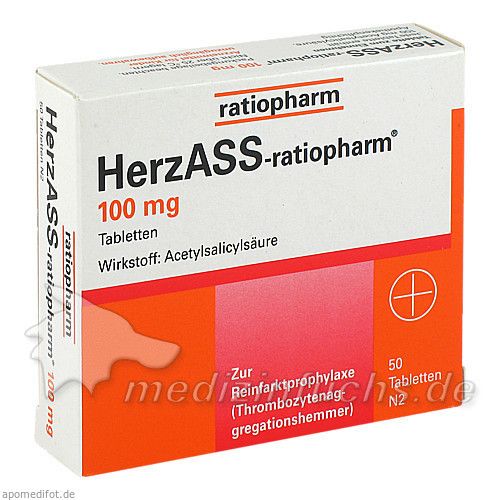 HerzASS-ratiopharm 100 mg, 50 ST