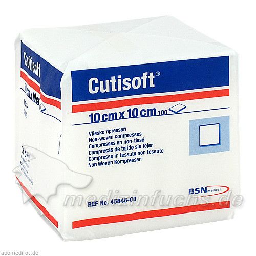 CUTISOFT VLIESKOMPRESSEN UNSTERIL 10X10CM, 100 ST