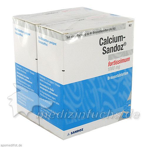 CALCIUM SANDOZ fortissimum Brausetabletten, 2X20 ST