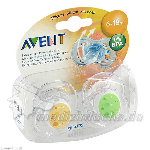 AVENT SCHNULLER FREEFLOW TREND 6-18M BPA-FREI, 2 ST