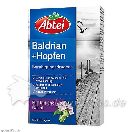 ABTEI Baldrian Hopfen Beruhigungs-Dragees, 60 ST