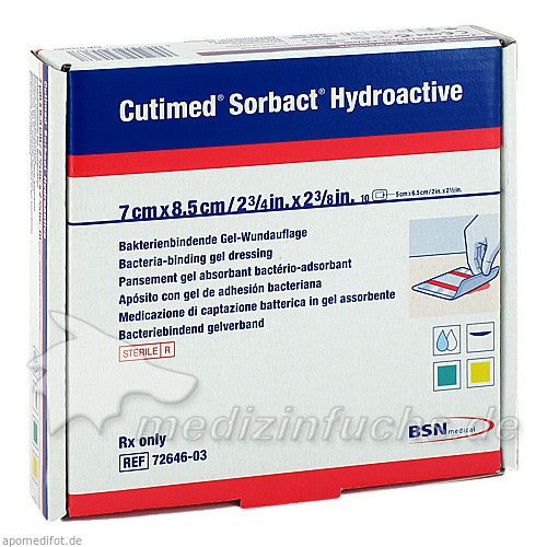 Cutimed Sorbact Hydroactive 7x8.5cm, 10 ST