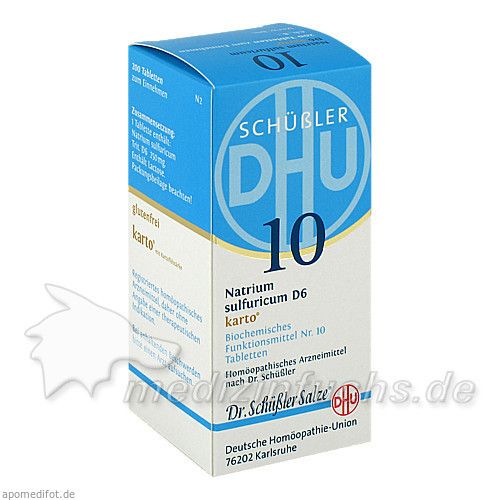 Biochemie DHU 10 Natrium sulfuricum D 6 Karto, 200 ST