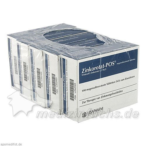 ZINKOROTAT POS magensaftresistente Tabletten, 500 ST