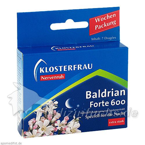 Klosterfrau Baldrian forte 600 Nervenruh, 7 ST