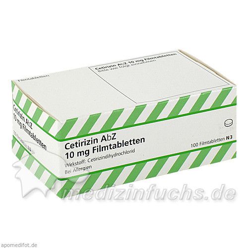 Cetirizin AbZ 10mg Filmtabletten, 100 ST