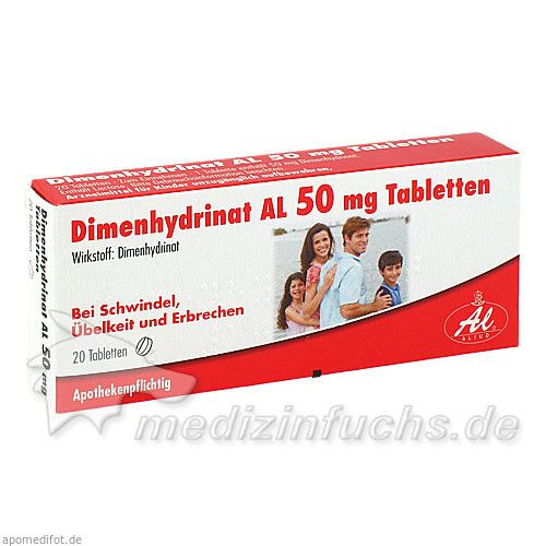 Dimenhydrinat AL 50 mg Tabletten, 20 ST