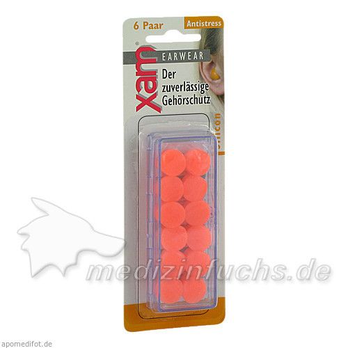 Ohrschutz Xam med. Silikon orange, 12 ST