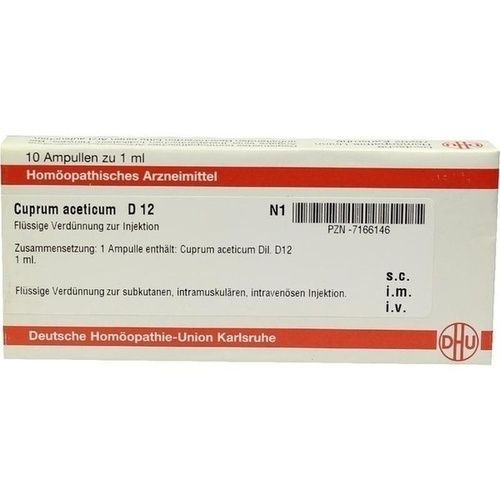 CUPRUM ACETICUM D 12 Ampullen, 10X1 ML