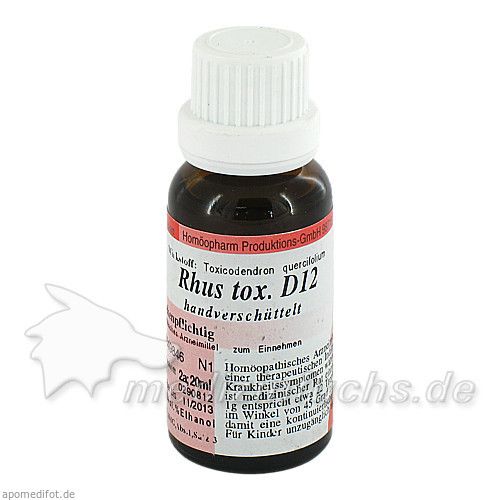 RHUS TOXICODENDRON D12, 20 ML