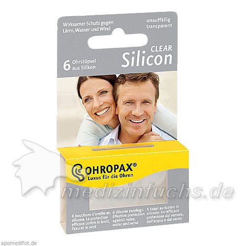 OHROPAX Silicon Clear, 6 ST