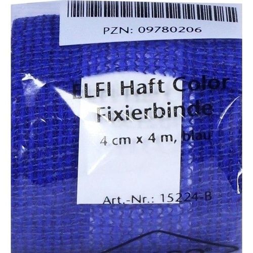 DracoElfi haft color Fixierbinde 4cmx4m blau, 1 ST