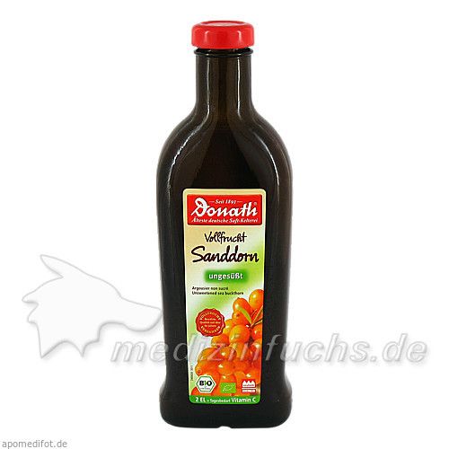 Donath Sanddorn ungesüßt Bio Vollfrucht, 500 ML