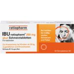 IBU-RATIOPHARM 200 mg akut Schmerztbl.Filmtabl. 10 St (артикул 984717) 