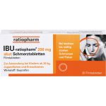 IBU-RATIOPHARM 200 mg akut Schmerztbl.Filmtabl. 20 St (артикул 984723) 