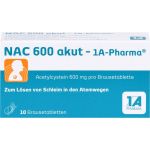 NAC 600 akut-1A Pharma Brausetabletten 10 St (артикул 562755) 