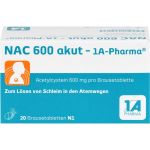 NAC 600 akut-1A Pharma Brausetabletten 20 St (артикул 562761) 